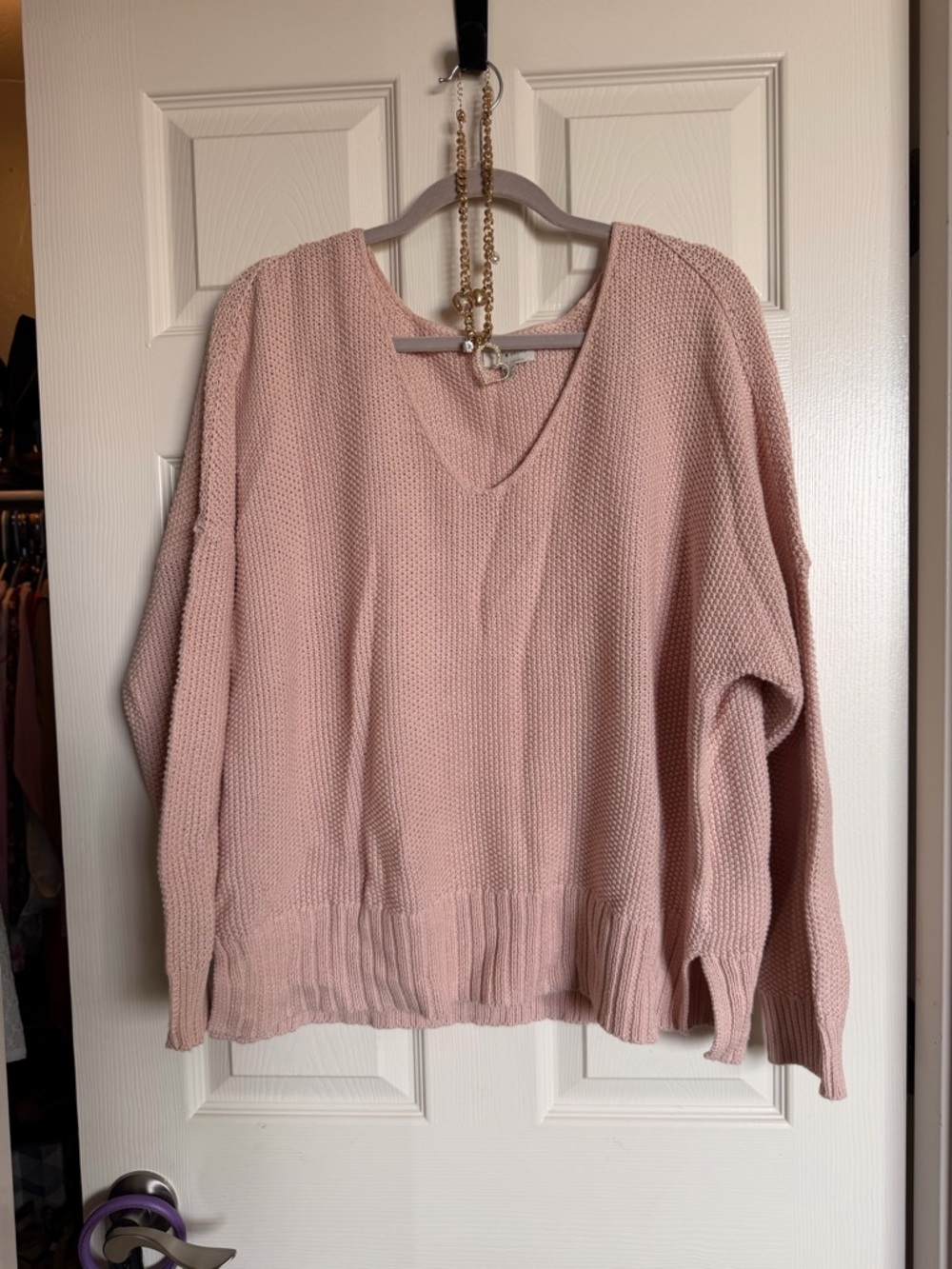 Lucky Brand 🌸 Blush Pink Chunky Knit Sweater | Cozy Oversized